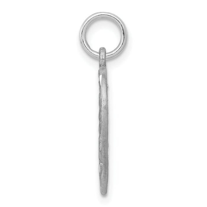 14k White Gold Angel in Heart Charm-WCH51