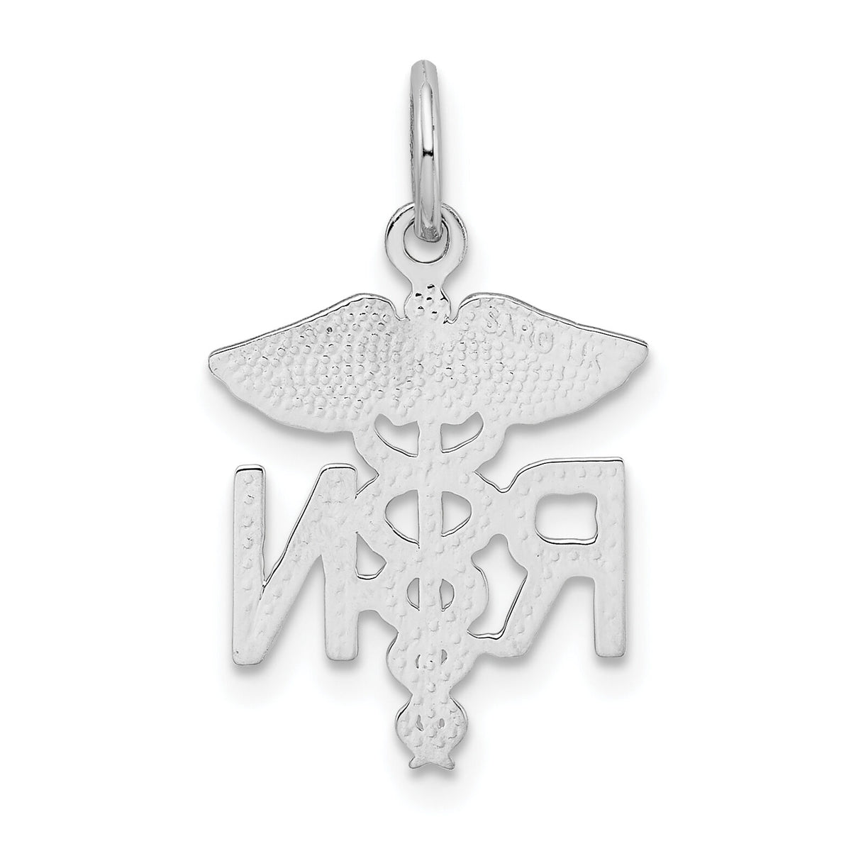 14k White Gold RN Registered Nurse Charm-WCH57