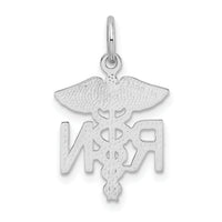 14k White Gold RN Registered Nurse Charm-WCH57