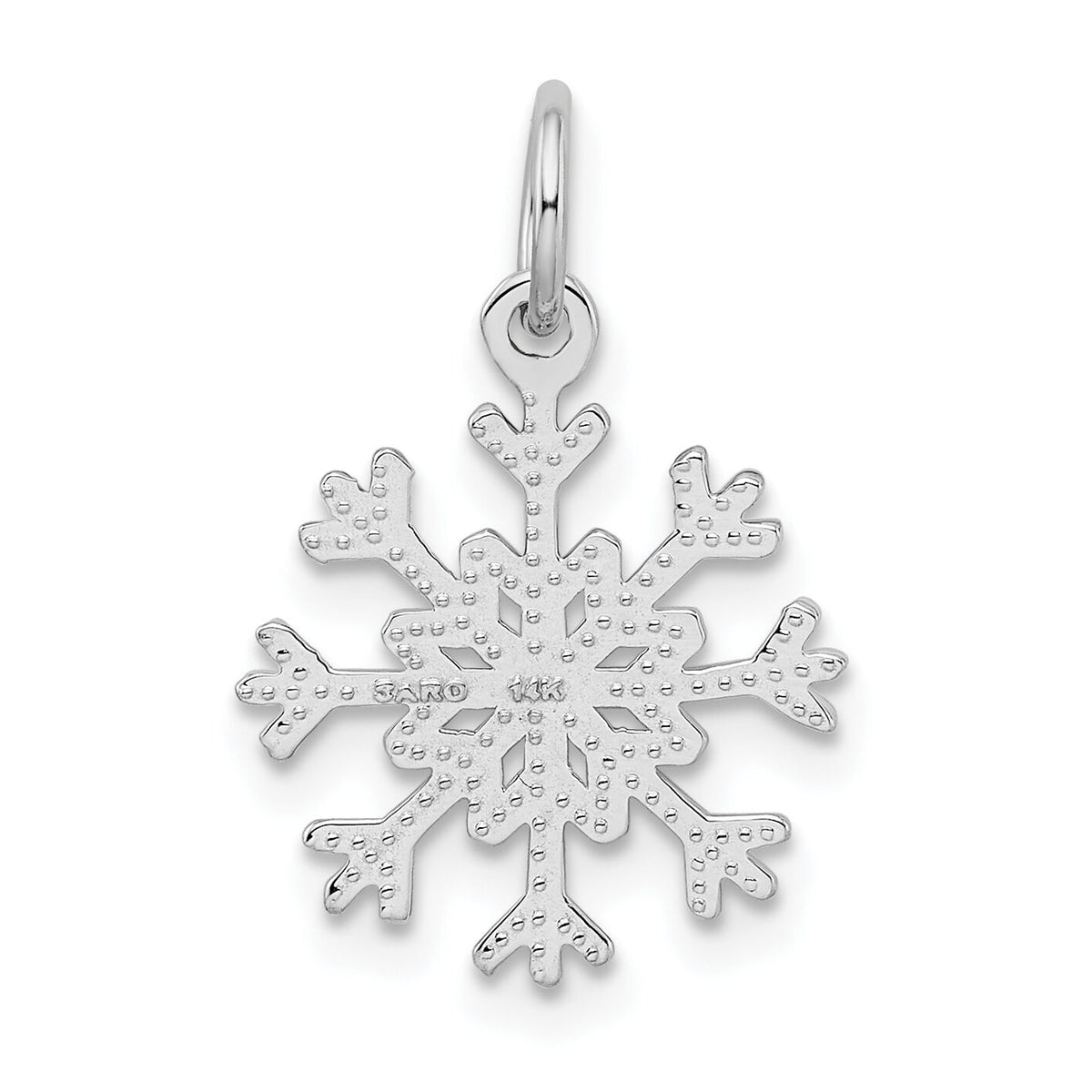 14k White Gold Snowflake Charm-WCH60