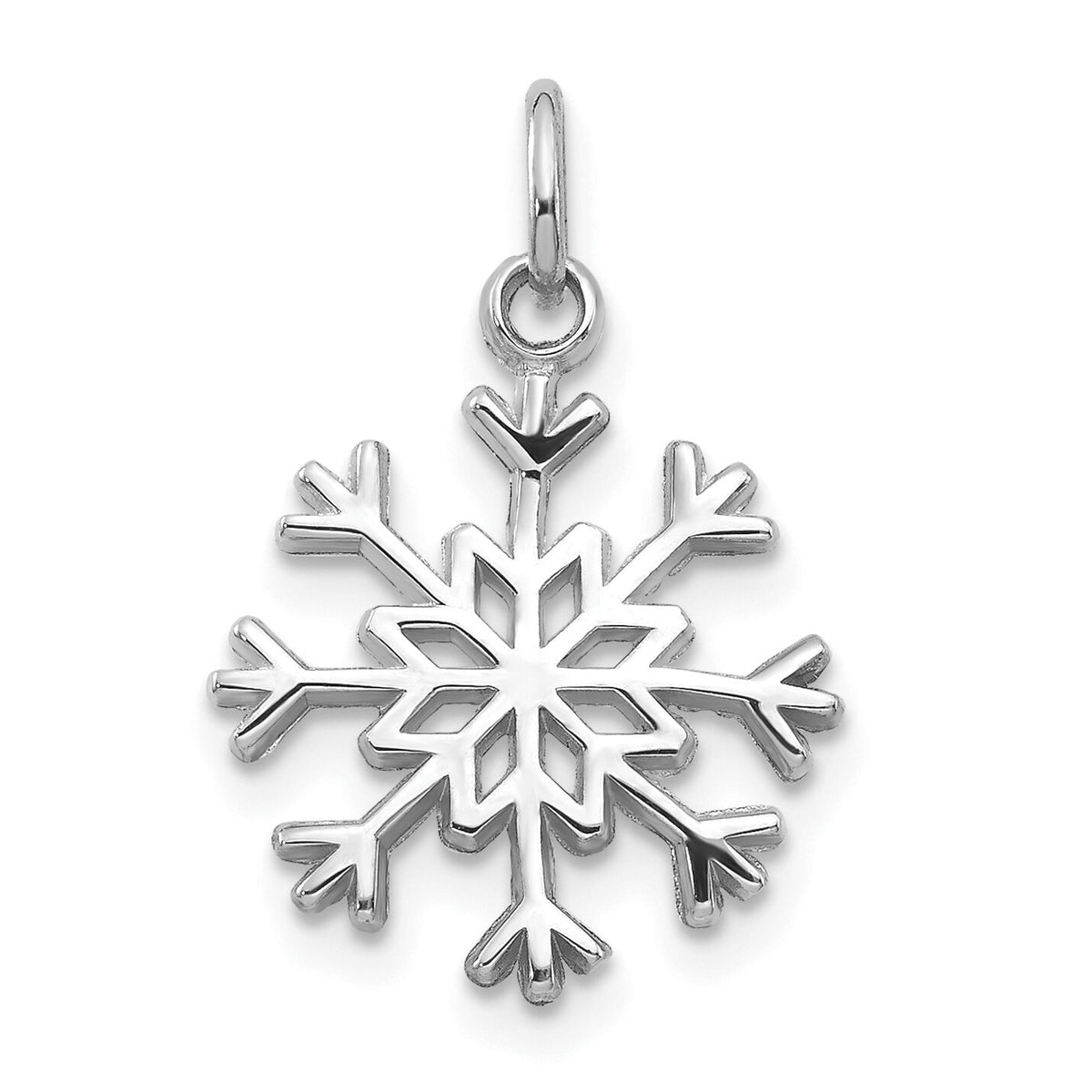 14k White Gold Snowflake Charm-WCH60