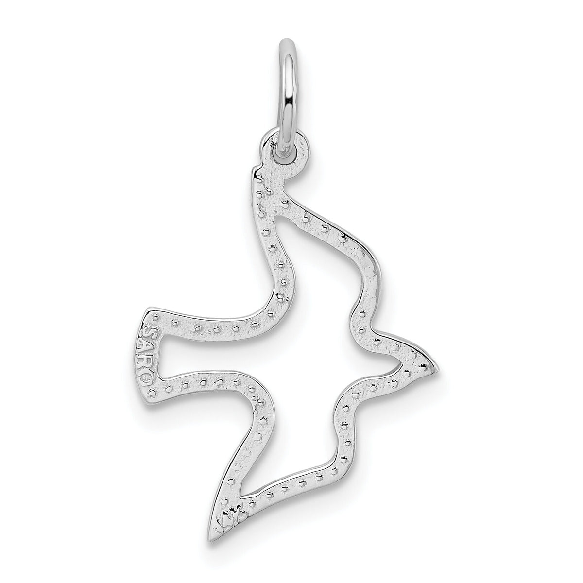 14k White Gold Dove Charm-WCH61