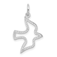 14k White Gold Dove Charm-WCH61