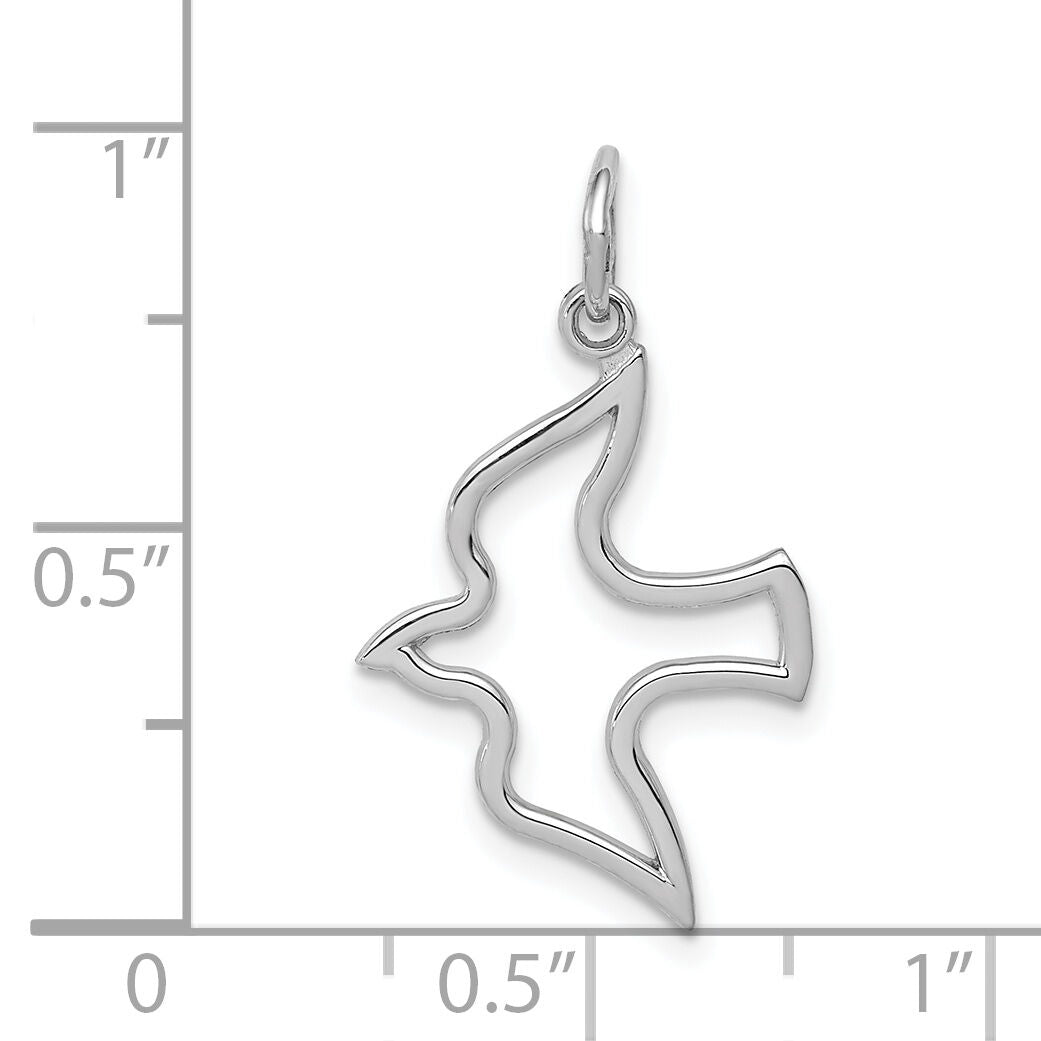 14k White Gold Dove Charm-WCH61