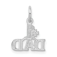 14k White Gold #1 DAD Charm-WCH66