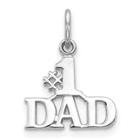 14k White Gold #1 DAD Charm-WCH66