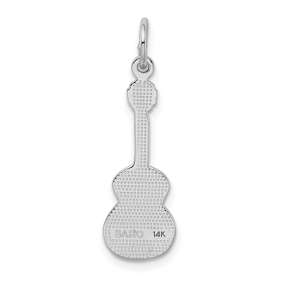 14k White Gold Guitar Charm-WCH70