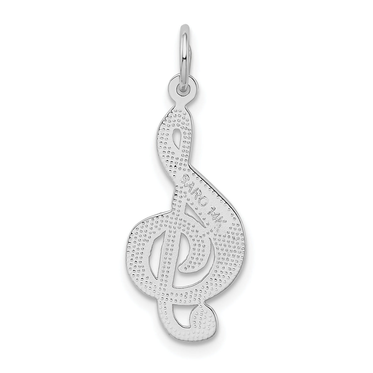 14K White Gold Treble Clef Charm-WCH72