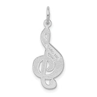 14K White Gold Treble Clef Charm-WCH72