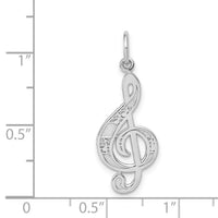 14K White Gold Treble Clef Charm-WCH72