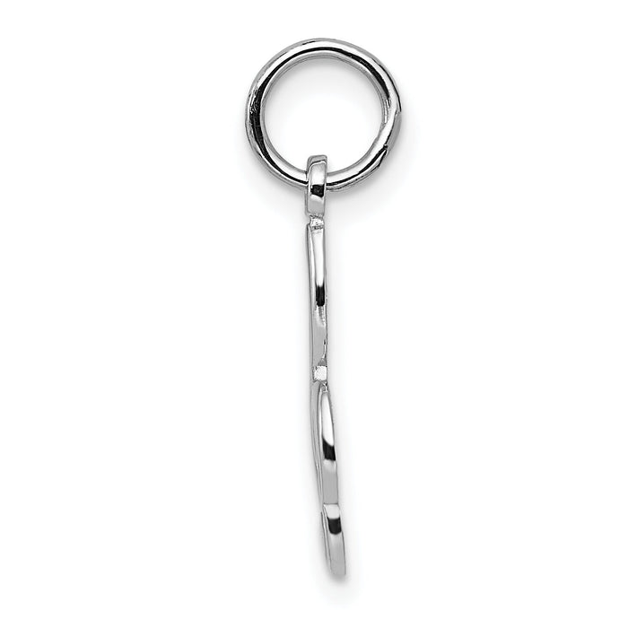 14k White Gold Treble Clef Charm-WCH73