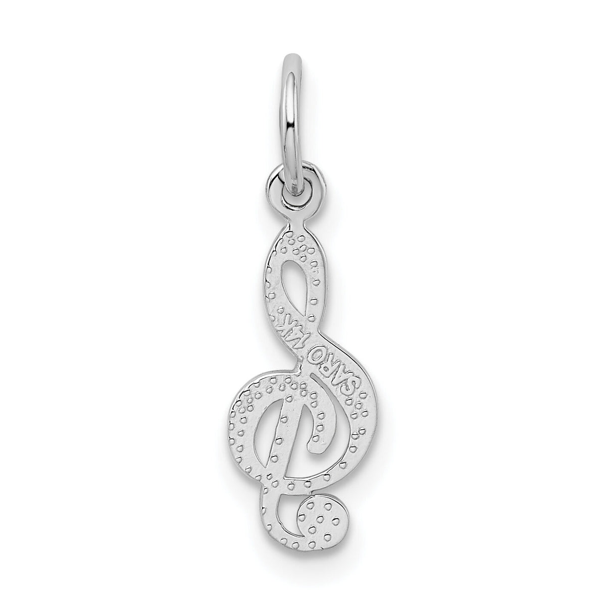 14k White Gold Treble Clef Charm-WCH73