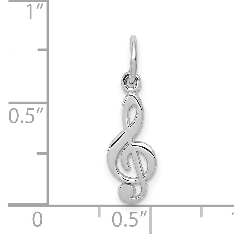 14k White Gold Treble Clef Charm-WCH73