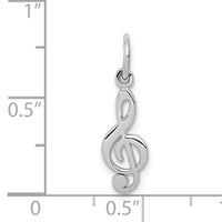 14k White Gold Treble Clef Charm-WCH73