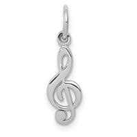 14k White Gold Treble Clef Charm-WCH73