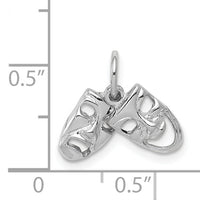14k White Gold Comedy/Tragedy 2-Piece Charm-WCH77