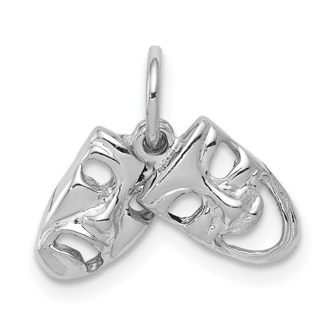 14k White Gold Comedy/Tragedy 2-Piece Charm-WCH77