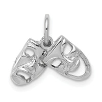 14k White Gold Comedy/Tragedy 2-Piece Charm-WCH77