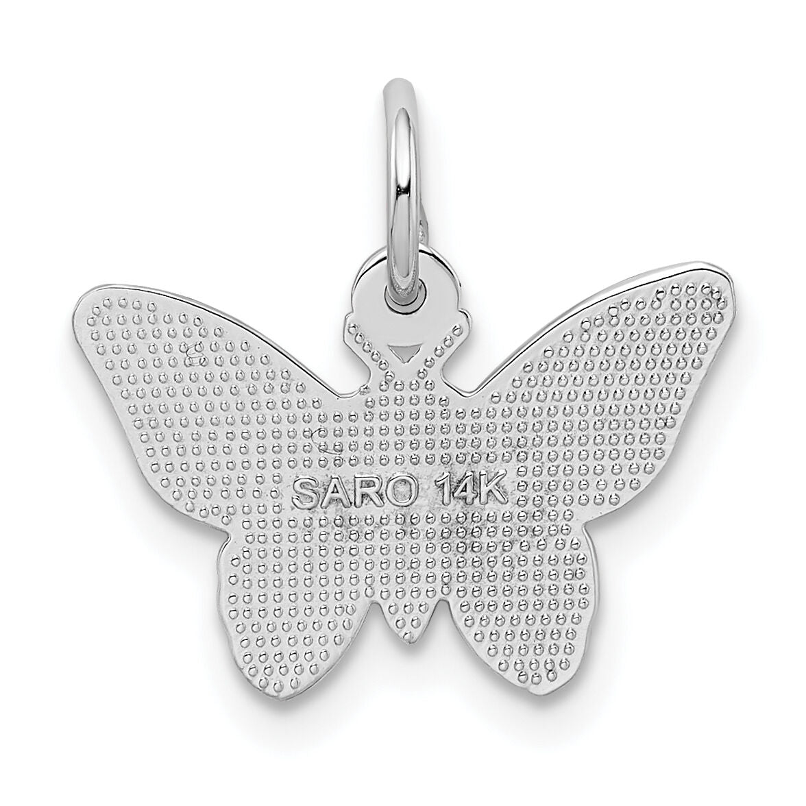 14k White Gold Butterfly Charm-WCH81