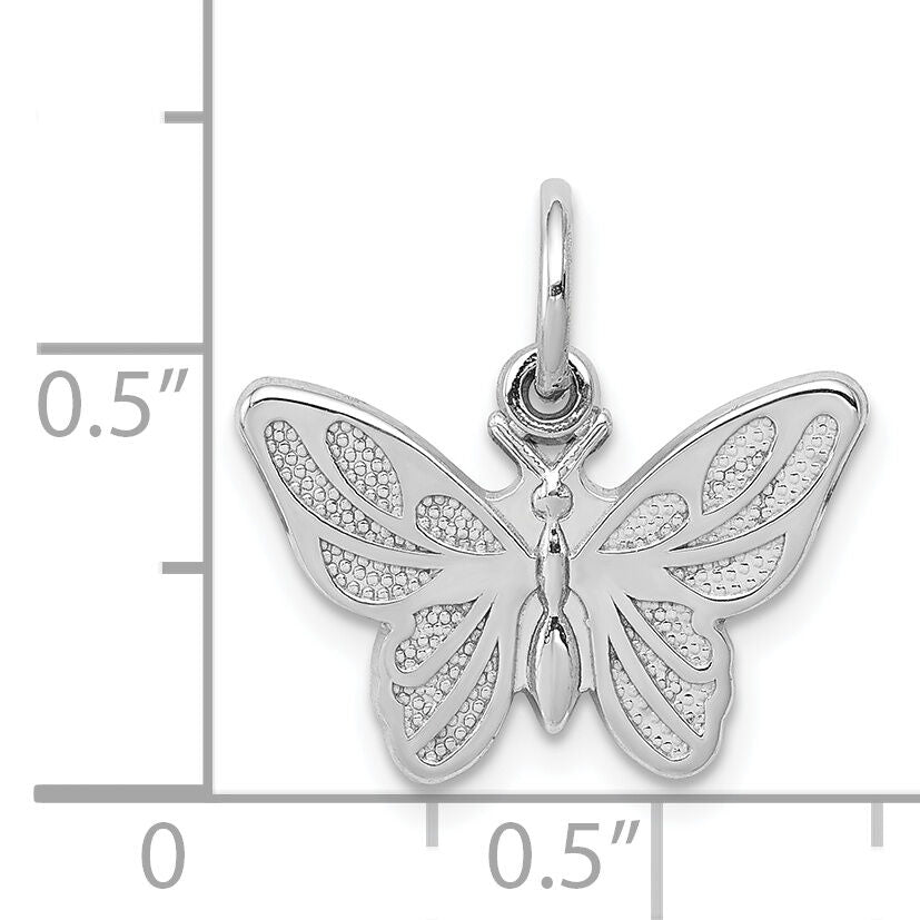 14k White Gold Butterfly Charm-WCH81
