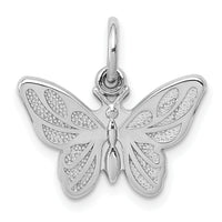 14k White Gold Butterfly Charm-WCH81