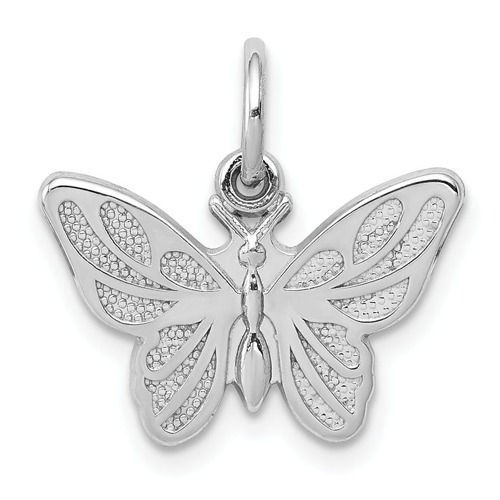 14k White Gold Butterfly Charm-WCH81