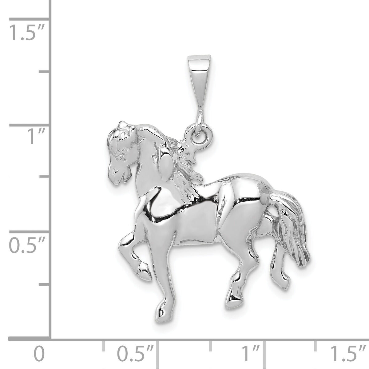 14k White Gold Horse Charm-WCH88