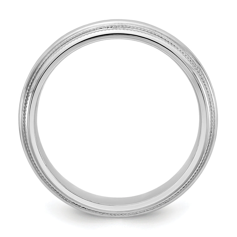 14KW 5mm Double Milgrain Comfort Fit Band-WDMC050