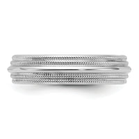14KW 5mm Double Milgrain Comfort Fit Band-WDMC050