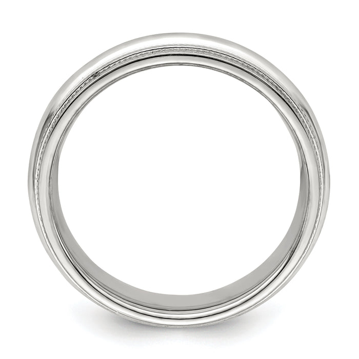 14KW 6mm Double Milgrain Comfort Fit Band-WDMC060