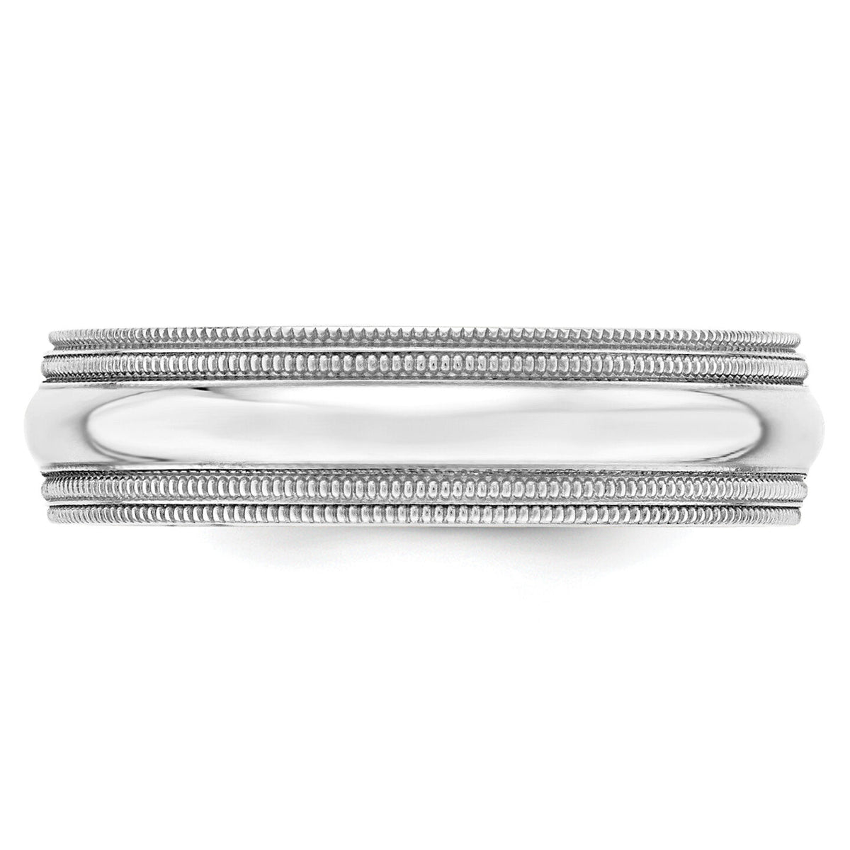 14KW 6mm Double Milgrain Comfort Fit Band-WDMC060