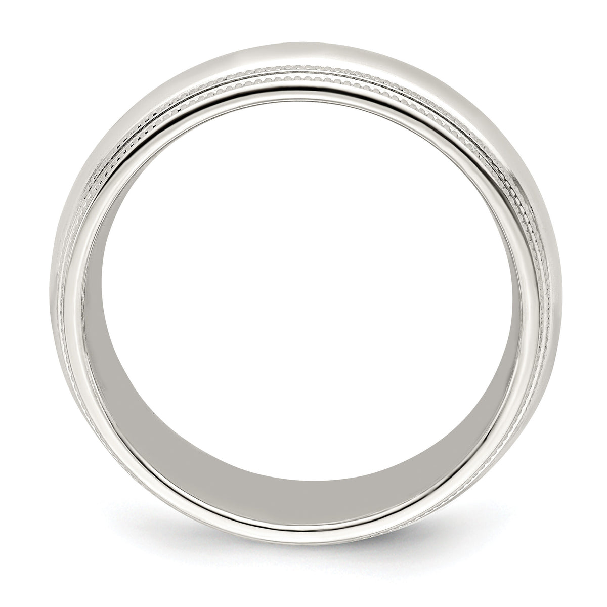 14KW 7mm Double Milgrain Comfort Fit Band-WDMC070