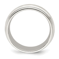 14KW 7mm Double Milgrain Comfort Fit Band-WDMC070
