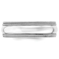 14KW 7mm Double Milgrain Comfort Fit Band-WDMC070