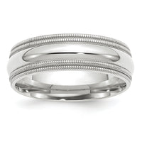 14KW 7mm Double Milgrain Comfort Fit Band-WDMC070