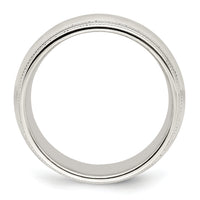 14KW 8mm Double Milgrain Comfort Fit Band-WDMC080