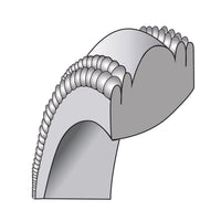 14KW 7mm Double Milgrain Comfort Fit Band-WDMC070