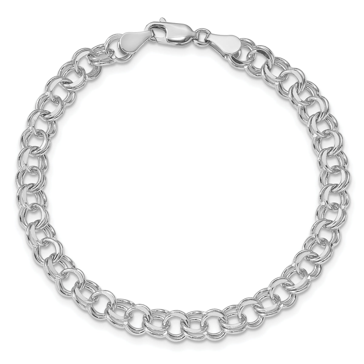 14KW Double Link Charm Bracelet-WDO503-7