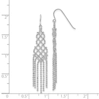 14K White Gold Beaded Earrings-WF116