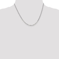 14k White Gold 2.2mm Flat Beveled Curb Chain-WFBU060-18