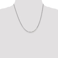 14k White Gold 2.2mm Flat Beveled Curb Chain-WFBU060-20