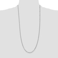 14k White Gold 2.2mm Flat Beveled Curb Chain-WFBU060-30