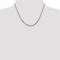 14k White Gold 2.9mm Flat Beveled Curb Chain-WFBU080-18