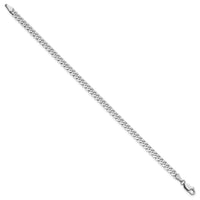 14k White Gold 3.9mm Flat Beveled Curb Chain-WFBU100-8