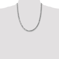 14k White Gold 4.75mm Flat Beveled Curb Chain-WFBU120-22