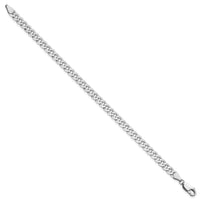 14k White Gold 4.75mm Flat Beveled Curb Chain-WFBU120-7