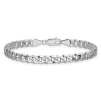 14k White Gold 5.75mm Flat Beveled Curb Chain-WFBU140-7