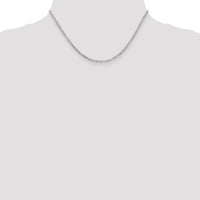 14k White Gold 2.25mm Flat Figaro Chain-WFIG060-16
