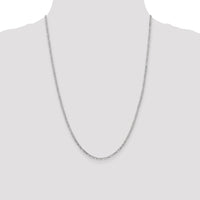 14k White Gold 2.25mm Flat Figaro Chain-WFIG060-24