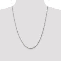 14k White Gold 2.75mm Flat Figaro Chain-WFIG070-24